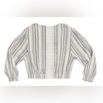 Surf Gypsy  Pink/Green/Gold Striped Twist Crop Top Blouse Photo 1