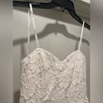 B Darlin B. Darlin White Floral Crochet Lace Overlay Strapless Fit & Flare Mini Dress Photo 6