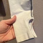 Gray and White Stretchy Long Sleeve Athletic Yoga Crop Size Medium Photo 5