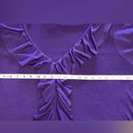 Women Long Sleeve Open Ruffled Front Cardigan in Purple Size undefined Photo 5