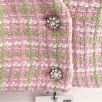 ZARA NWT Vest Tweed Cropped Pink Green Plaid S Pastel Y2K Festival Preppy Chic Photo 7
