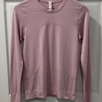 Lululemon  Women’s Relaxed Swiftly Tech Long Sleeve Shirt Size 4 Light Pink GUC Photo 0