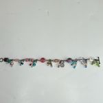 Handmade pink and purple fairycore bracelet glass and crystal dangling beads Photo 4