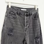 PacSun  High Rise Straight Leg Distressed Ripped Faded Black Jeans Grunge Size 26 Photo 3