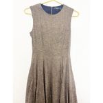Theory Textured Linen Peplum Mini Dress Beige Clay Multi Size 2 Fit & Flare Chic Photo 9