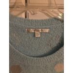 LC Lauren Conrad Lauren Conrad Polka Dot Fuzzy Sweater Baby Blue Size Small Photo 2