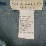 Napa Valley SP Y2K Embroidered Zip Jeans Vest Petite Blue Size undefined Photo 4