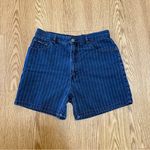 Route 66 Vintage 1990's  Pinstripe Denim Boater Shorts Women Size 13 / 14 Photo 0