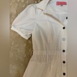 LDT white button down belt loop maxi dress women’s size 4 Photo 4