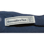 Abercrombie & Fitch Womens Navy Blue One Shoulder Embroidered Ruffle Top Size XS Photo 2