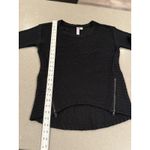 Alya Black Knit Sweater with Zipper Accents Womens Size Small Photo 4