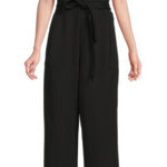 Max Studio  Striped Belted Jumpsuit medium NWT Photo 0