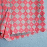 Loft  Neon Coral And Tan Embroidered Cotton Riviera Shorts Photo 1