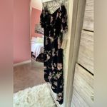 Flynn Skye romantic Fiona strapless midi dress in black botanical. NWT size Xs. Photo 3