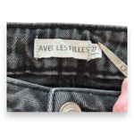 Avec Les Filles Cropped Straight Leg Jeans Women's 27 Black Distressed High Rise Photo 2