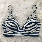 Tori Praver Swimwear Tori Praver Seafoam Navy Blue White Tie Dye Longline Bikini Swim Suit Top M new Photo 34