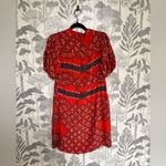 Moulinette Soeurs Anthropologie red holiday dress   sz 6 Photo 6