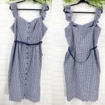 Gal Meets Glam Blue Gingham Sheath Dress Sz 20 Photo 4