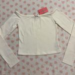 Edikted white off the shoulder long sleeve top size xsmall New with tag! Photo 0