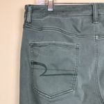 American Eagle  Women’s Super Stretch Olive Green Straight Leg Denim Jeans Photo 8