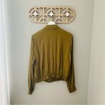 Anthropologie Maeve by Silky Bomber Jacket Green Sz Small Photo 7
