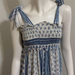 ZARA blue and white printed midi dress size XS Photo 4