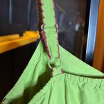 Aryeh  100% Cotton Green Dress with Purple Embroidery Size Medium Photo 10