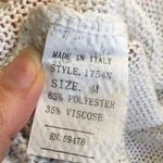 Luisa Ricci Floral, Loose Knit, Cold Shoulder Sweater, White, Pink, Size M Size M Photo 8