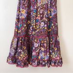 Betsey Johnson • vintage silk dress paisley midi retro 70s colorful lace peasant Photo 5