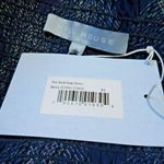 Hill House NWT Nesli Nap Dress in Navy Glitter Check Smocked Midi XS Photo 3