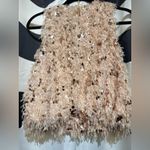 ZARA  Beige Sequin Crop Top Photo 1
