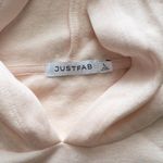 JustFab Light Pink Burgundy Cream Hoodie Photo 3