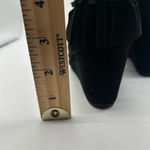 Top Moda ‎ Boots Womens 6.5 Black Moc Toe Lace Up Wedge Moccasin Bootie NEW Photo 5