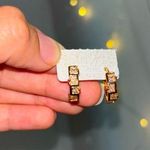 Plated Gold Mini‎ Hoop Earrings Photo 0