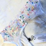 For Love & Lemons NWT White with Rainbow Floral Garter Belt - Extra Small Photo 4