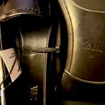 ZARA NWT black Rounded toe. FAUX PATENT LEATHER PENNY LOAFERS size 7.5 Photo 13