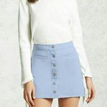 Forever 21 NWT Frayed Button Down Mini Skirt Photo 0