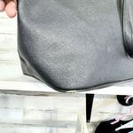 Michael Kors  Women Large Extra Slim Black Jet Setter Pebbled Leather Tote Bag Photo 5