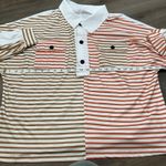 SheIn 2/$15 Color Block Striped Tunic Long Sleeve Lightweight 1/4 Button Med M Photo 4