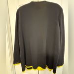 Misook Exclusively  Woman size 2X Black and Yellow Zip-Up knit Jacket Photo 6