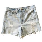 Madewell The Curvy Mom High Waist Light Wash Jean Shorts Sz 27 Photo 2