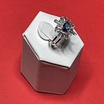 Bomb Party RBP4008 “A Beautiful Ride” LC Sapphire on Rhodium Size 8 Ring NWT Blue Photo 1