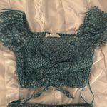 American Threads Blue/green floral skirt set Photo 3