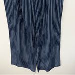 Danielle Bernstein  WeWoreWhat Pleated Trouser Pin Stripe High Rise Navy Photo 2