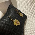 Dainty Dangle Enamel/Copper Back Earrings Gold Photo 2