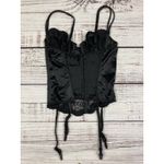 Victoria's Secret Vintage Black Corset Garter Bustier 34B Sheer Lace Gold Label Photo 4