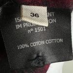 Isabel Marant  Red and Black 100% cotton Checkered Button Down Shirt Photo 6