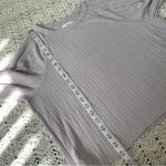 Aerie Offline Ribbed Knit Long Sleeve Pullover Top Lavender (Medium) crop preppy Photo 4
