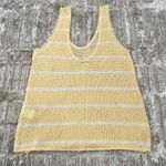 ZARA  | Fine Knit Top Yellow White Stripes Small Tank Photo 5
