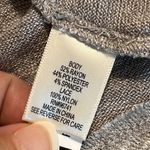 belle du jour  XS womens gray long sleeve knit top lace side cross cross back Photo 5